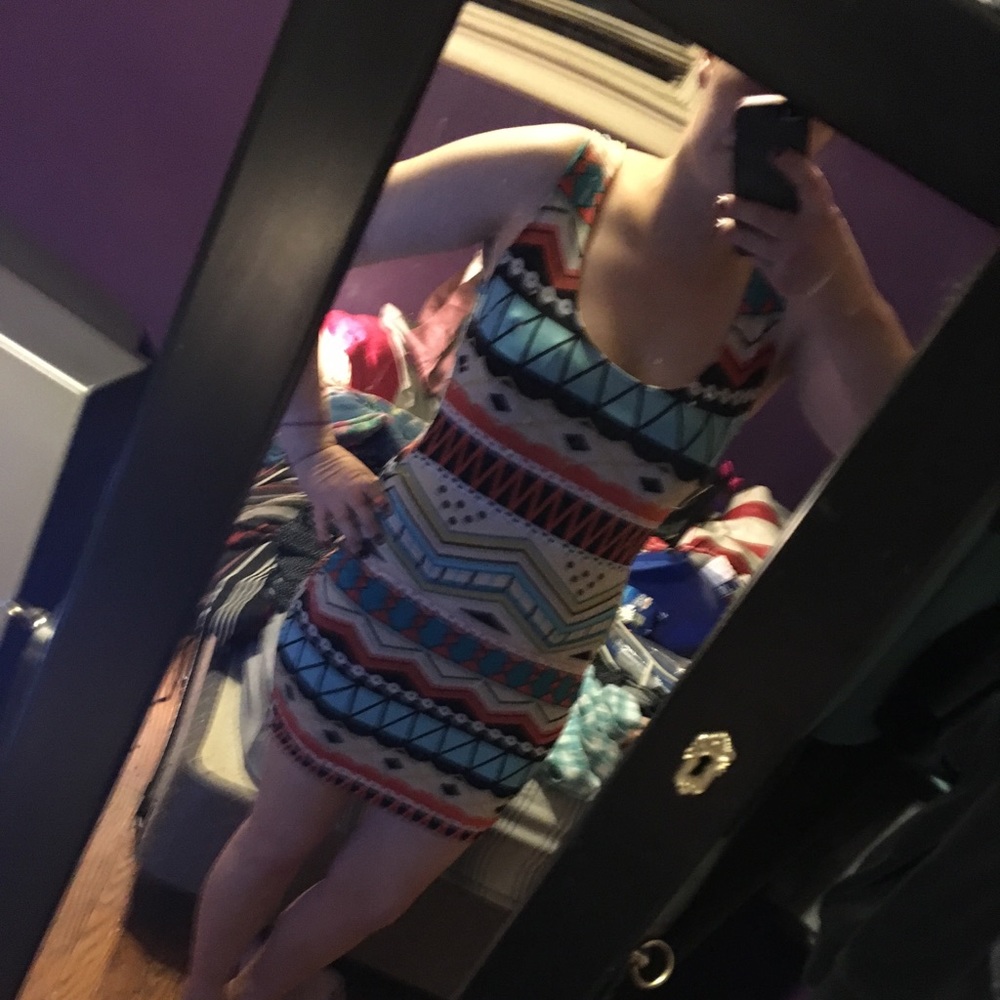 Aztec print dress